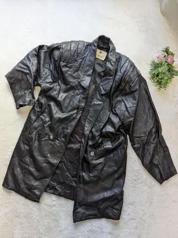 TOUREMO 천연 가죽 가죽 자켓 블랙 새상품급 여성용 남녀 공용