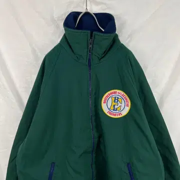 80s USA제 king louie 안감 플리스 짧은 기장 블루종 자켓