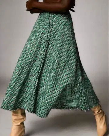 ZARA 버튼 플레어 스커트