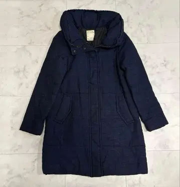 어반 리서치 후드 부착 다운 코트 네이비