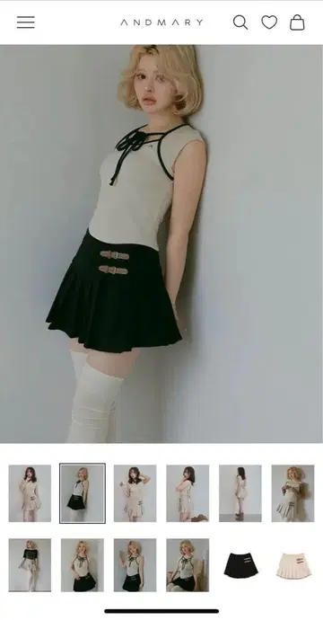 andmary Giselle pleats skirt