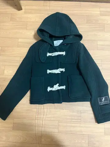 새상품급 스나이델 snidel 더플 코트 다크 그린 후드 부착