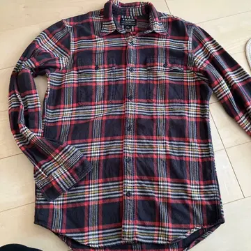 필슨 네이비 레드 헤비 플란넬 셔츠 빅 사이즈 구제 의류