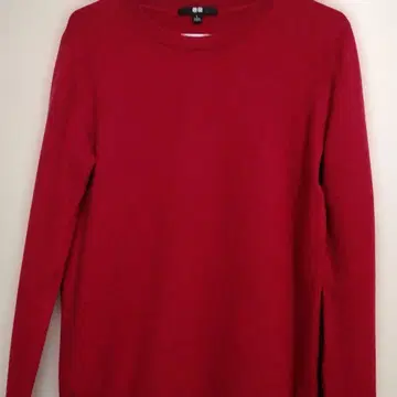 유니클로 캐시미어 100% 쿨넥 L 레드