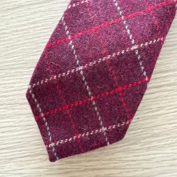 프랭클린 밀스 울 체크 넥타이