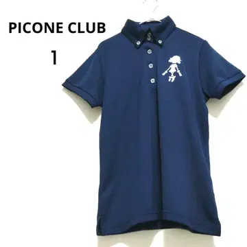 피코네 클럽 1 네이비 피케 셔츠 자수 큐프라 네이비 버튼 다운 골프