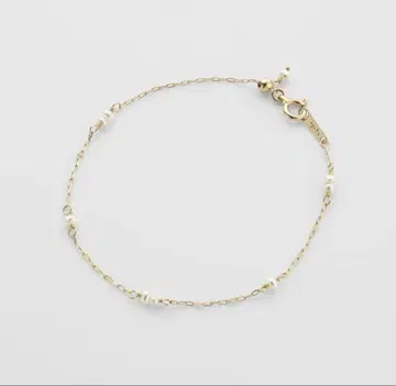 새상품급 아가트 agete K10 펄 팔찌 골드