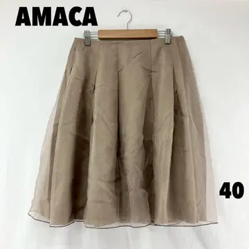 W0756T AMACA 미디 스커트