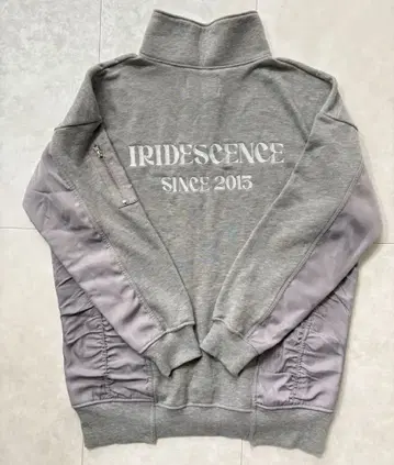 그레이 맨투맨 트레이닝복 이소재 하프 지퍼 y2k