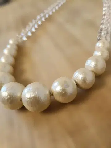 타카시마야 khion bijou 코튼 펄 크리스탈 결혼식 등 9800엔