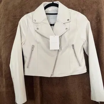 숏 기장 합성 피혁 더블 라이더 자켓 XS 사이즈