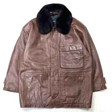 allegri 알레그리 가죽 자켓 카 코트 옷깃 퍼 퀼팅