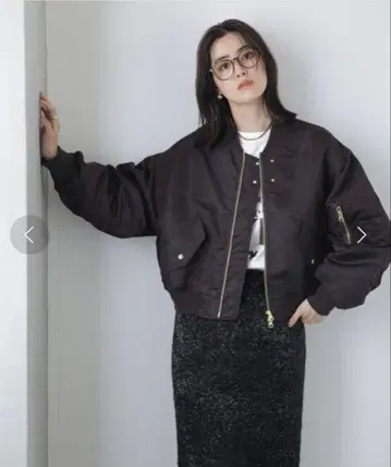 [ 나노 유니버스 ] 나일론 트윌 MA-1 블루종 다크 브라운