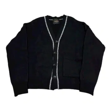 UNITED TOKYO 스크래치 자수 니트 가디건 블랙