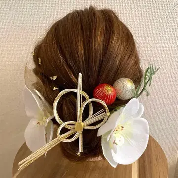 일본풍 머리 장식 팔레놉시스&미즈히키 성인식 졸업식 결혼식 사전 촬영