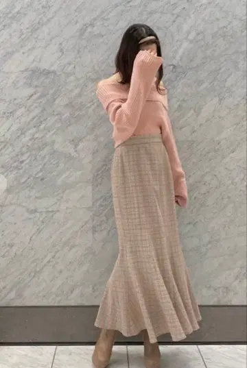 COCODEAL 코코딜 체크 머메이드 스커트