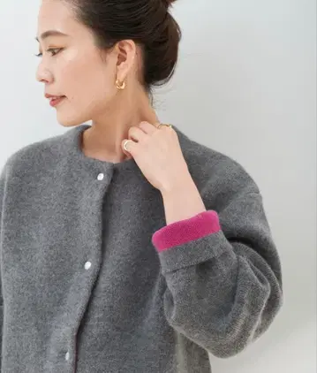 24AW 2층 스무스 편직 니트 블루종