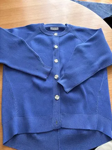 페이지 보이 가디건 블루