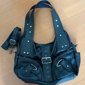 DTYYPE 엠보싱 2WAY 숄더백 블랙