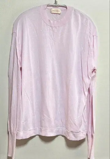 MEYAME 코튼 니트 긴팔 핑크