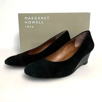 MARGARET HOWELL 블랙 웨지힐 펌프스