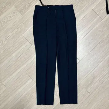 네이비 플리츠 슬랙스