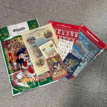 도쿄 디즈니 리조트 크리스마스 2008 클리어 파일 엽서 세트