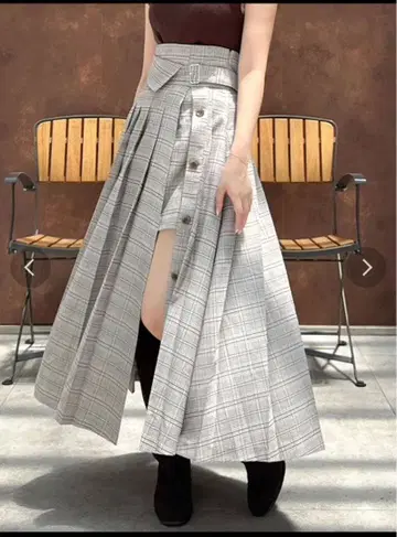 [ 새상품 ] dazzlin 팬츠 레이어드 플리츠 스커트 믹스 M