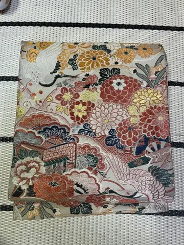 나고야 오비 꽃무늬 학 자수