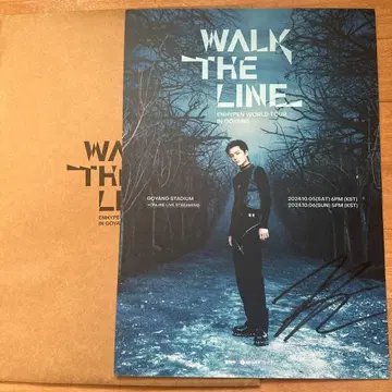 ENHYPEN WALK THE LINE 친필 사인 포스터 제이