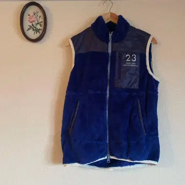 23구 스포츠 플리스 지퍼 베스트 남성용 블루
