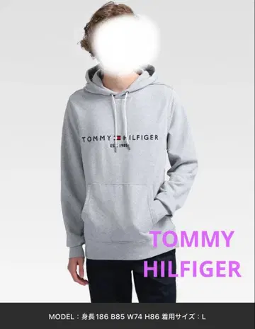 TOMMY HILFIGER 그레이 후드티 L