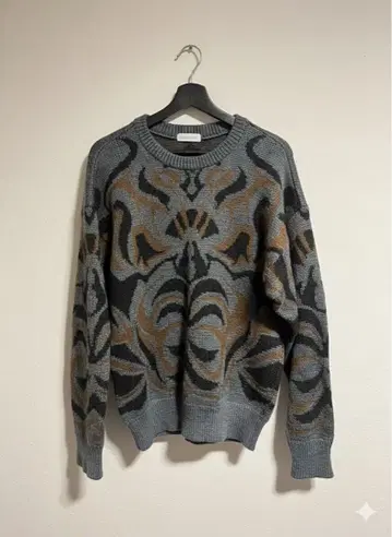 DEMAIN CLAIR 올 패턴 니트 스웨터 L