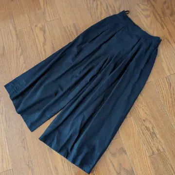 에스위트 레나운 블랙 가우초 팬츠 코튼 사이즈 2 루즈핏