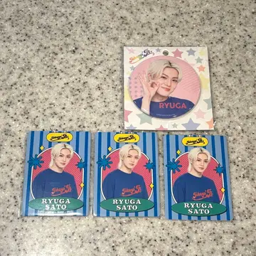 사토 류가 캔 배지 프로필 카드 세트