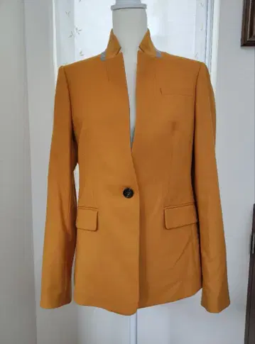 [ 새상품 미사용품 ] 노카라 싱글 버튼 자켓 머스타드