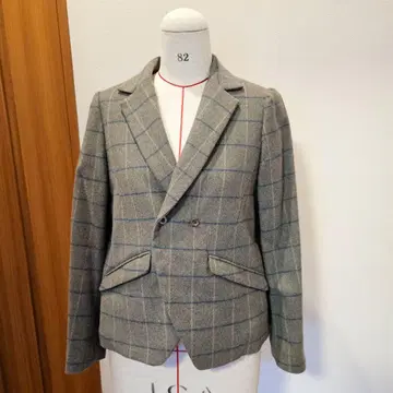 GASA* 그레이 체크 자켓