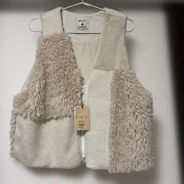 니코앤드 - 베이지 계열 퍼 베스트 M 사이즈