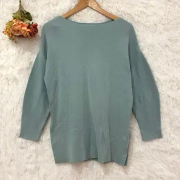 오페크 도트 클립 보트넥 오버사이즈 상의 [ M ] 긴팔