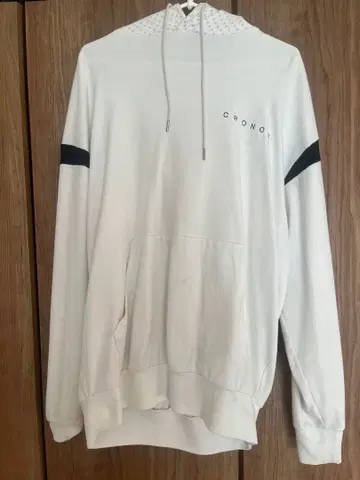 CRONOS 후드 부착 화이트 후드티