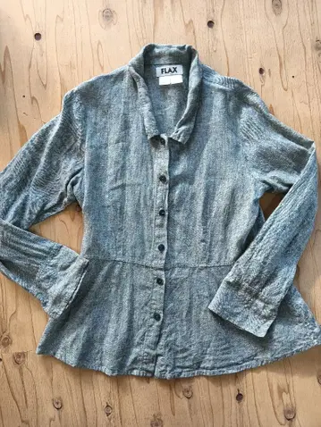 FLAX 100% 린넨 긴팔 셔츠 S