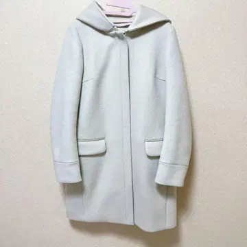 [ IENA 이에나 ] 울 코트 2WAY 후데트 노카라 코트 40 L