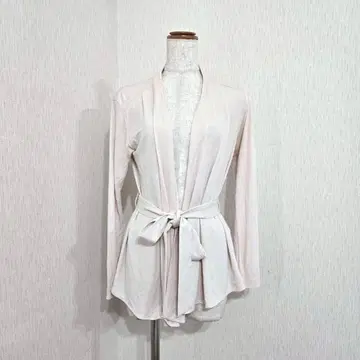 Pinky&Dianne 버튼 없는 가디건 허리 리본 옅은 핑크 34