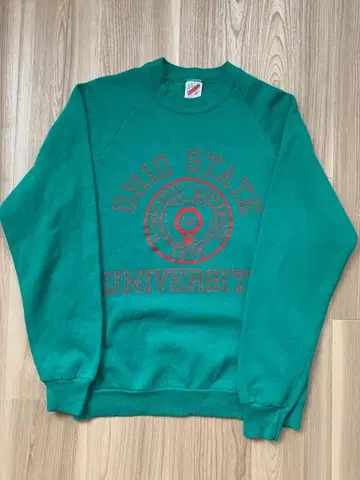 USA JERZEES 래글런 맨투맨 대학 로고