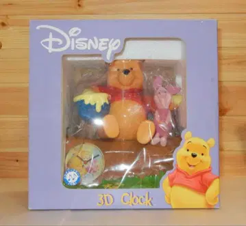 미개봉 Disney 디즈니 푸우 피글렛 3D Clock 탁상 시계