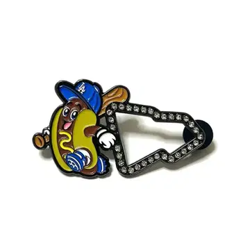 DODGERS DOG LOGO FLAME PIN