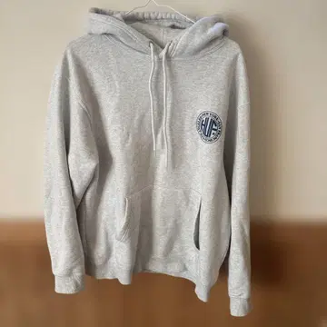 HUF 그레이 화이트 후드티 L
