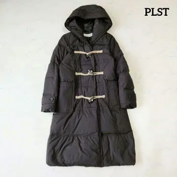새상품급 PLST 플라스테 프렌치 다운 더플 코트 블랙 M