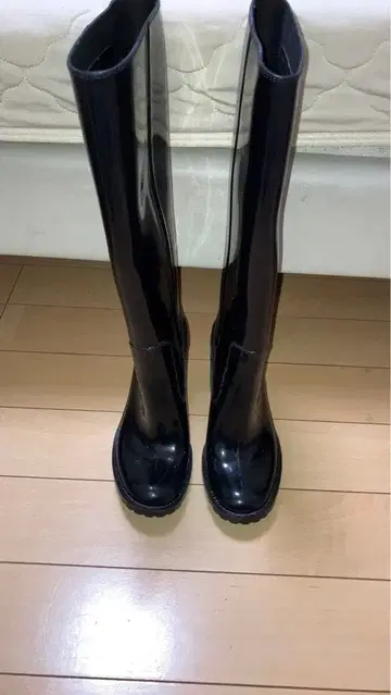 블랙 하이힐 롱 부츠