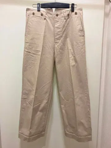 TOUJOURS 투지유 치노 코튼 팬츠 베이지 와이드